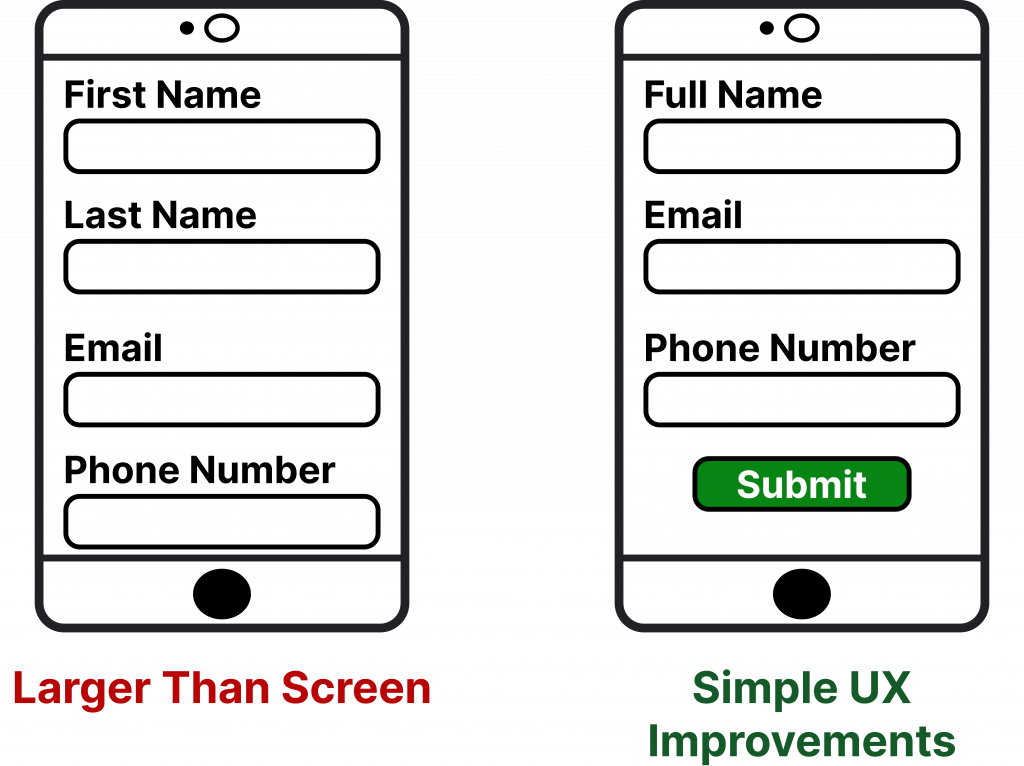 simple mobile UI example