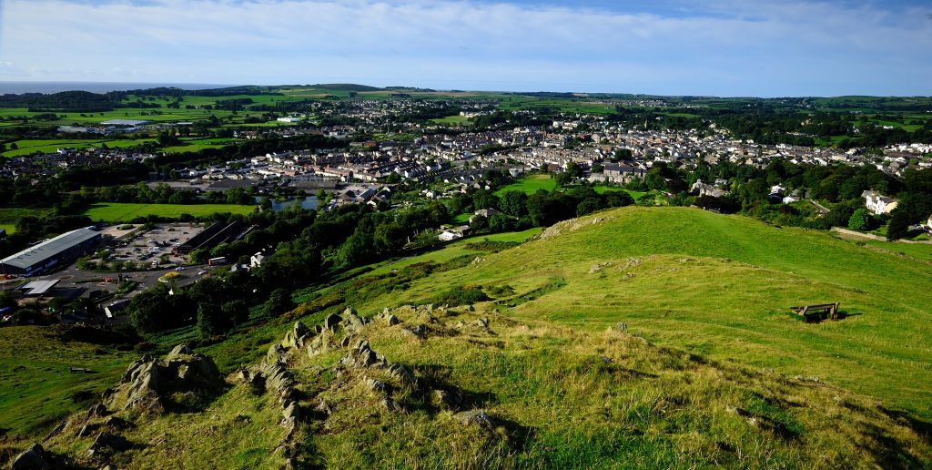 ulverston aerial view of town