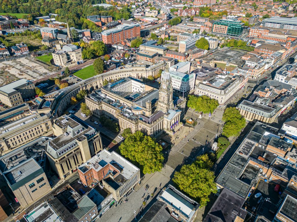 bolton town centre aerial view