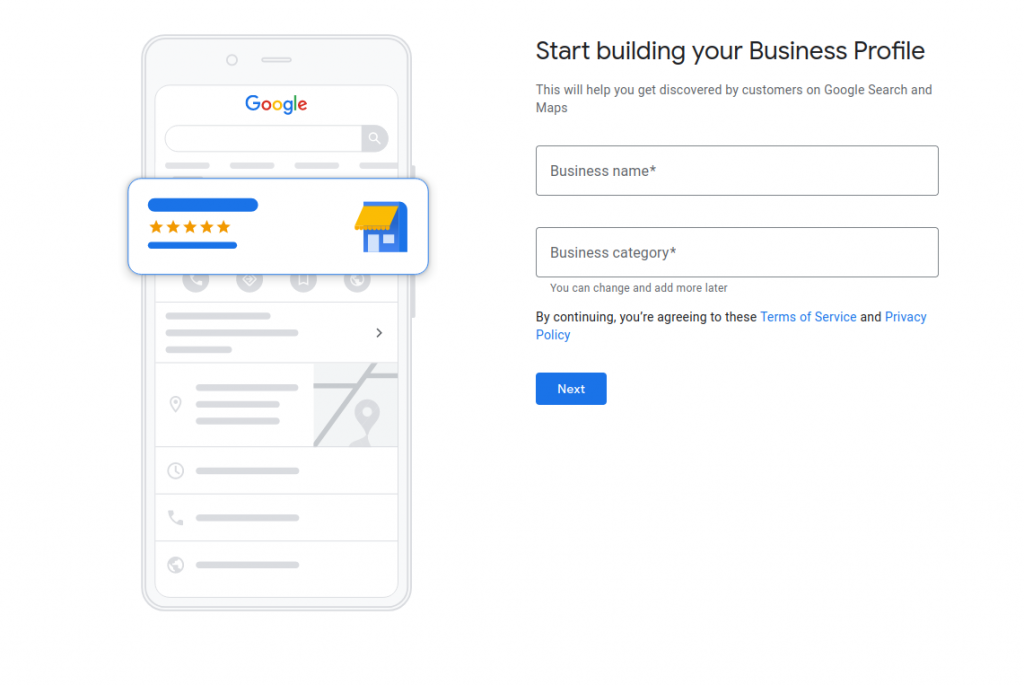 creating google my business account